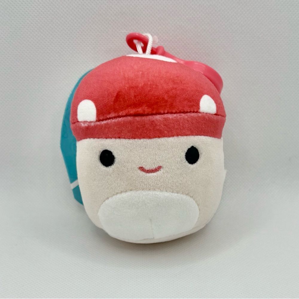 Squishmallows Malcolm the Mushroom Clip 3.5” New‎ with tags Red with White Spots